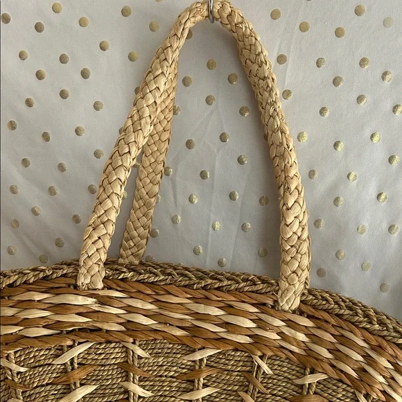Naturalizer Woven Tan and Brown Tote - Picture 2 of 13
